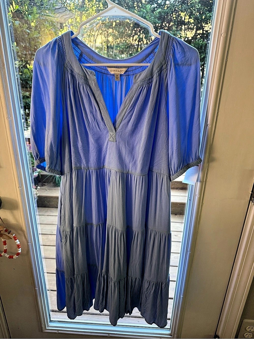 Crown & Ivy Blue Maxi Dress Size Medium Like New